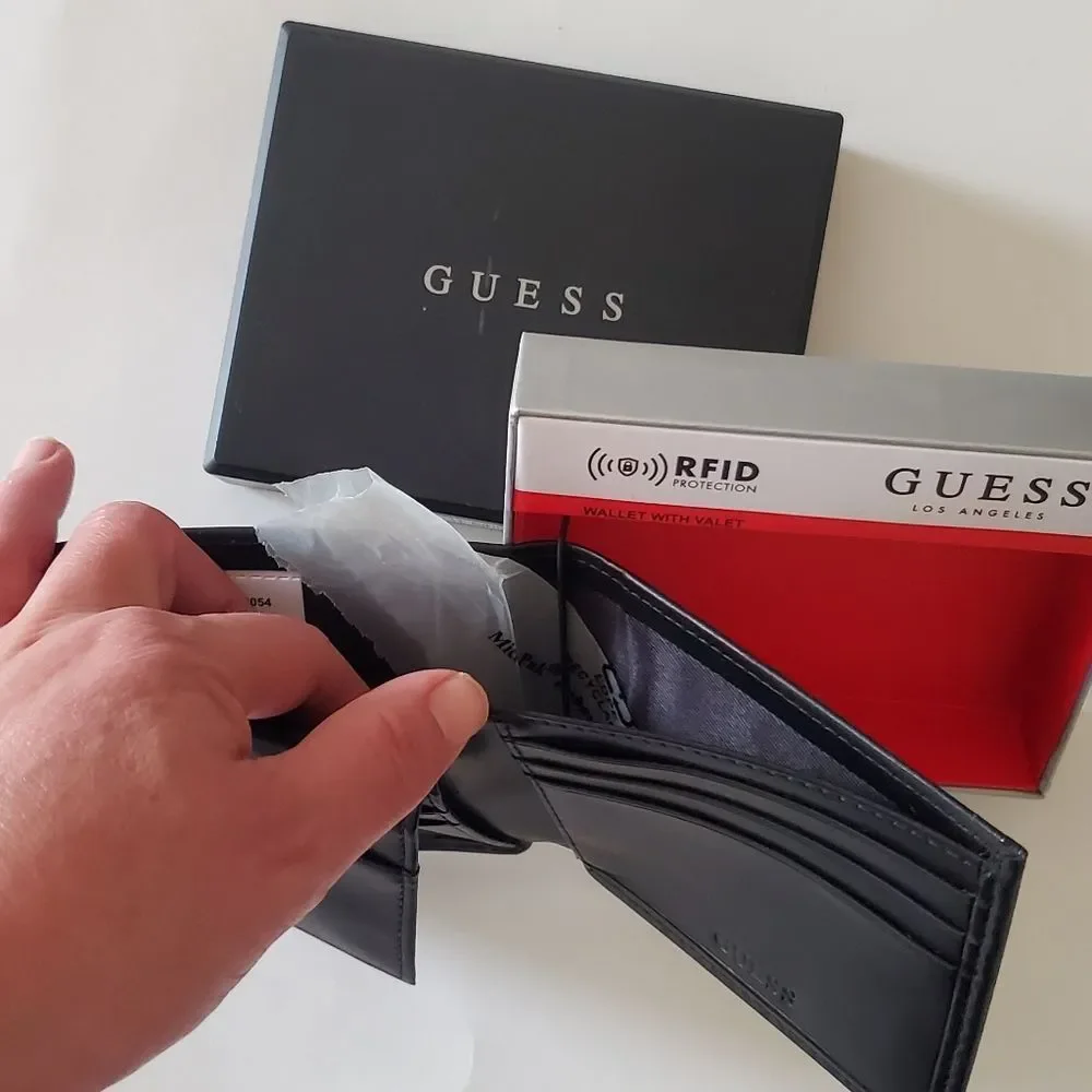 🤩New authentic guess real leather men's wallet